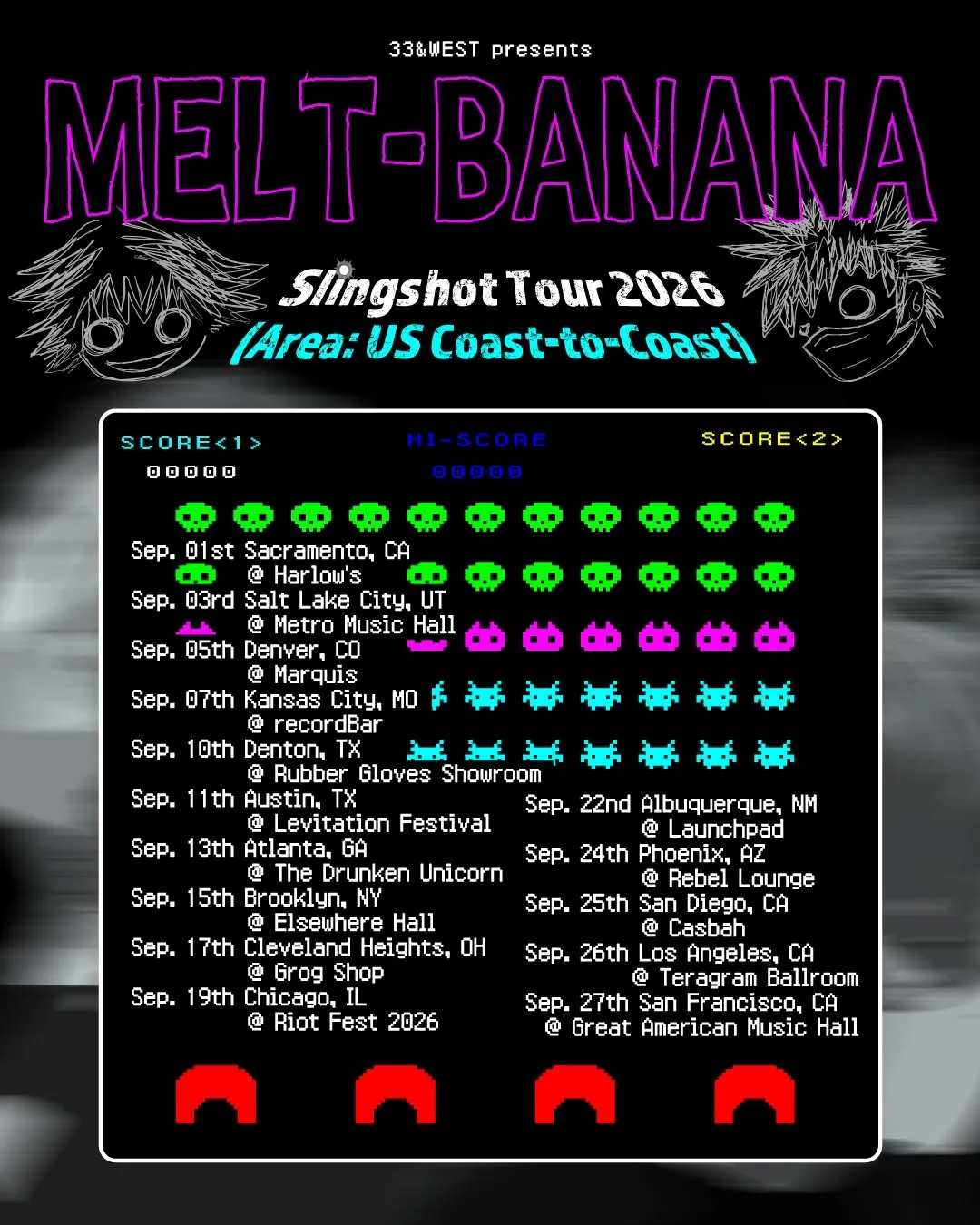 Melt-Banana Announce September 2026 U.S. Tour, 'Slingshot Tour 2026'