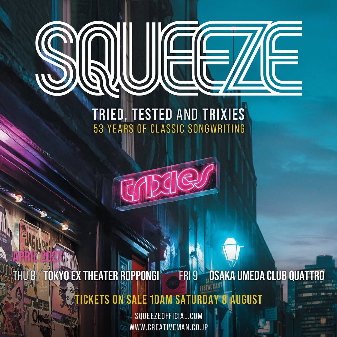 英ロックバンドSqueeze、来日ツアー「Tried, Tested and Trixies Tour」発表 詳細は続報待ち