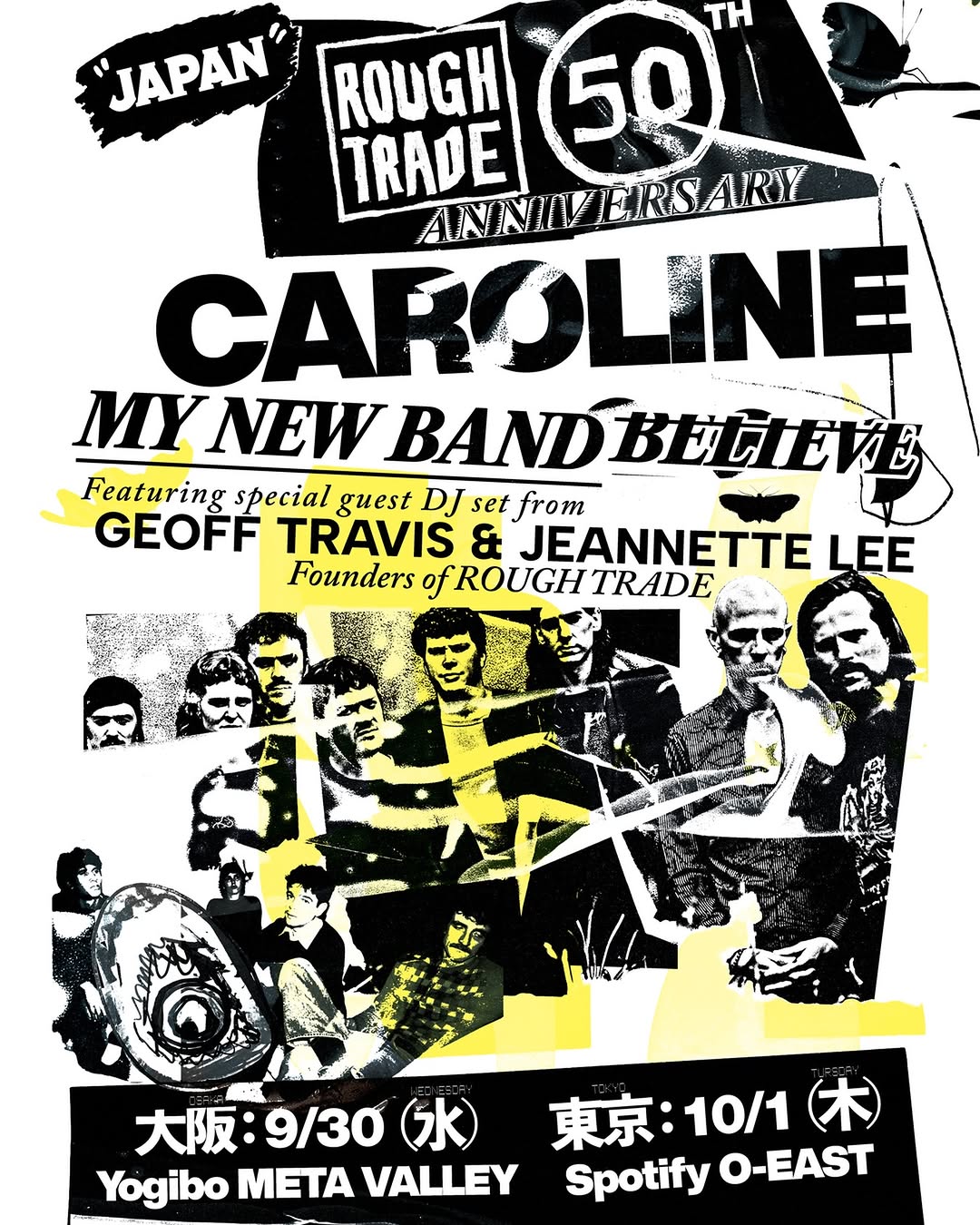 caroline and Cameron's My New Band Believe Confirm Osaka and Tokyo Shows for Rough Trade's 50th