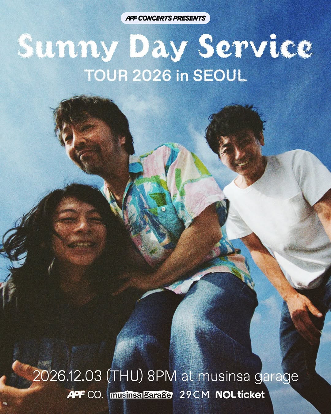 Sunny Day Service, 12월 3일 서울 단독 공연 개최