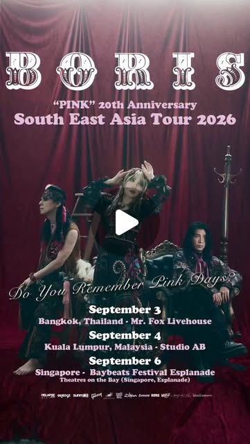 Boris, 첫 동남아 투어 발표…《Pink》20주년 기념 3개 도시 순회