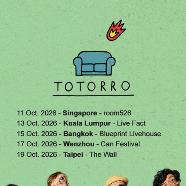 仏mathrockバンドTotorro、アジア5都市ツアーを発表 台北も対象に