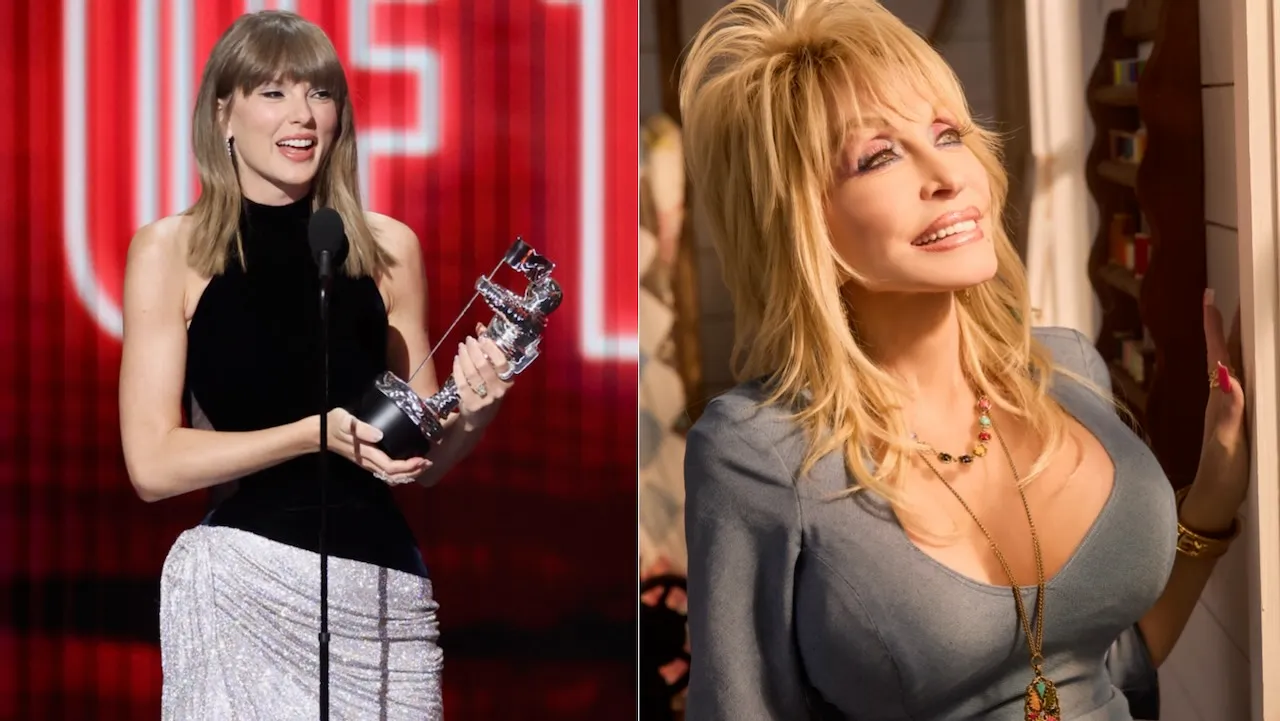 테일러 스위프트, VMAs 올해의 뮤직비디오 수상…돌리 파튼에게 헌정